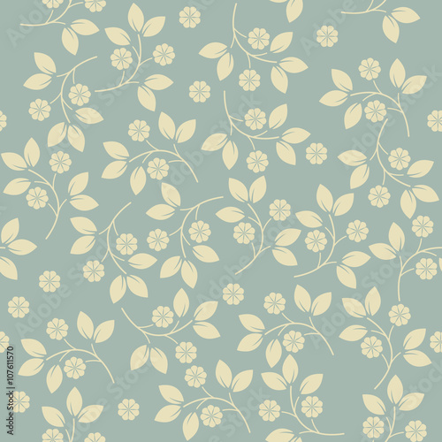 Trendy endless pattern with cute flowers