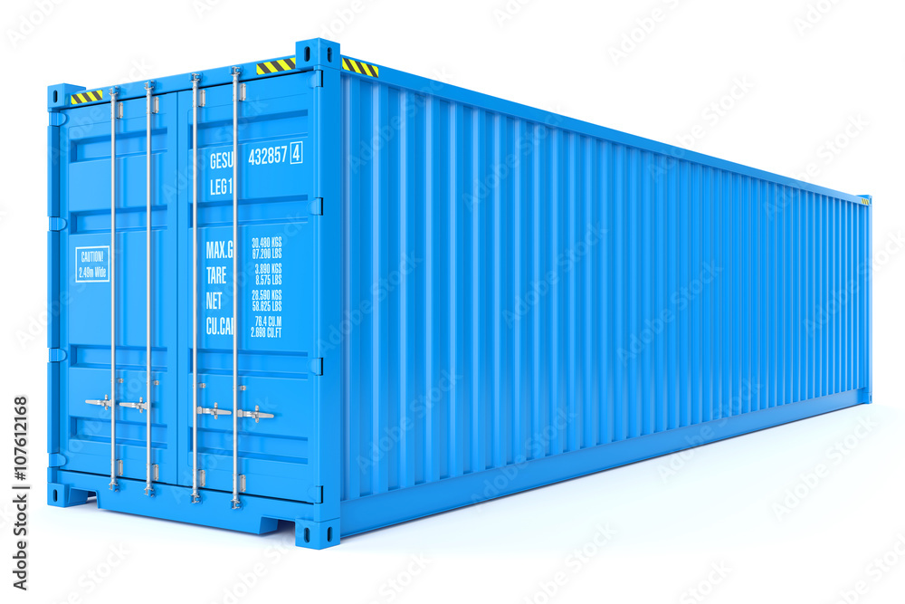 Blue cargo container Blue cargo container