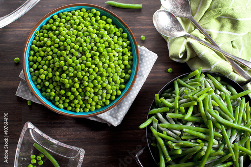 Erbsen und verschiedenes eingefrorenes Gemüse