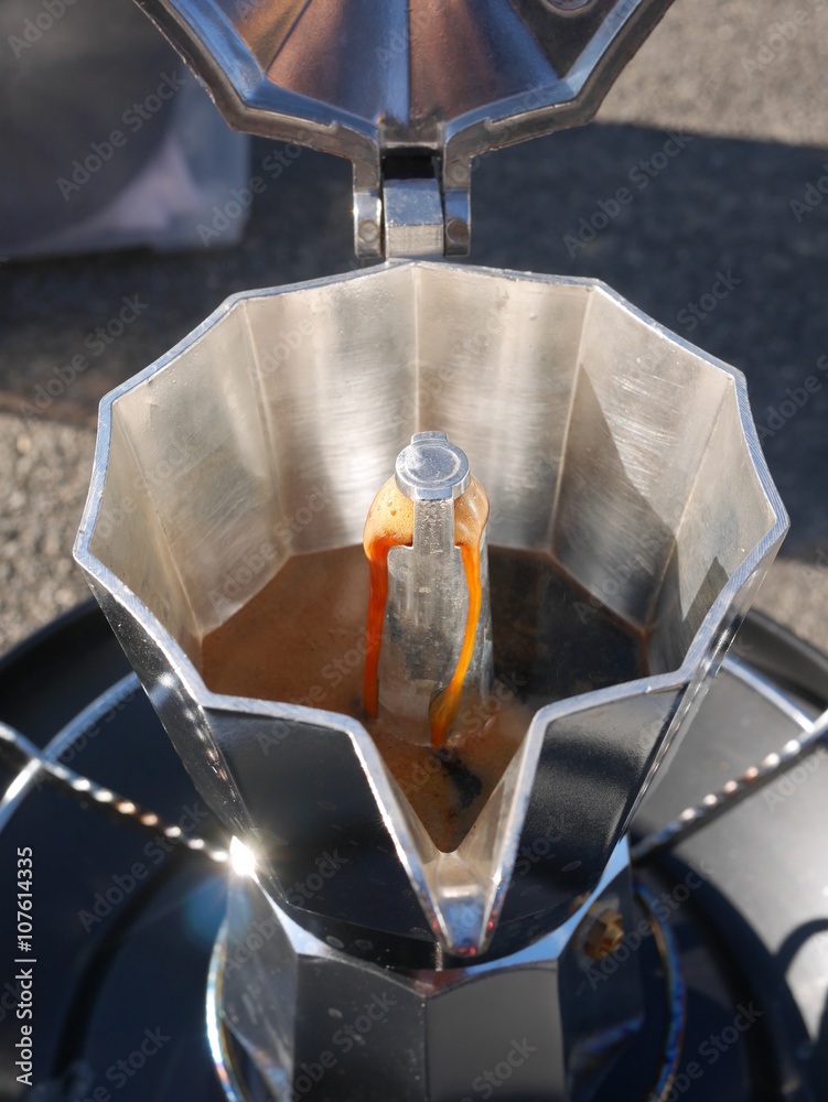 coffee maker espresso metal can