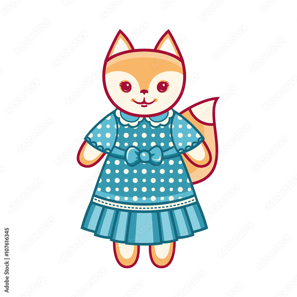 Cute fox. Vector illustration Cute fox. Vector illustration