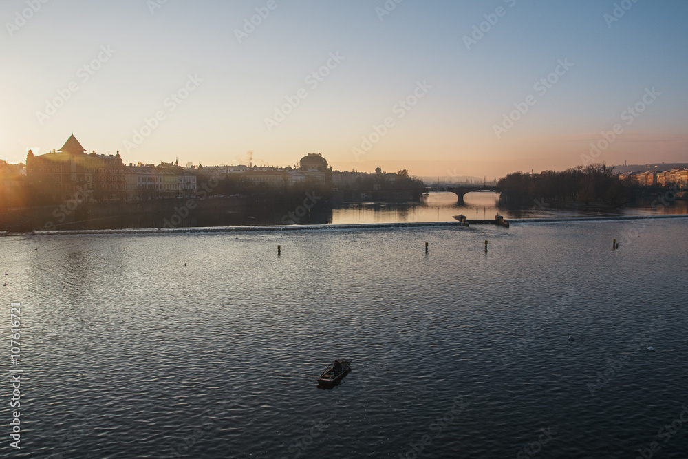 Sunrise at Charles Bridge, Prague, Czech Republic