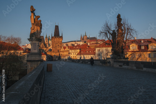 Sunrise at Charles Bridge, Prague, Czech Republic