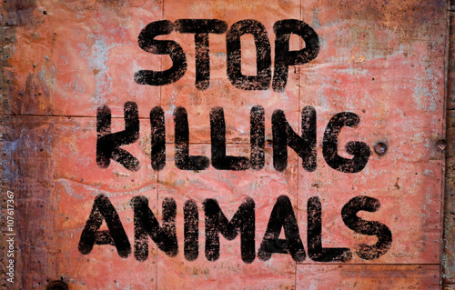 Stop Killing Animals Concept