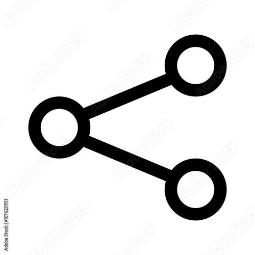 Share file, share document or share photo line art icon for android apps and websites