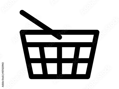 Shopping basket line art icon for shopping apps and websites