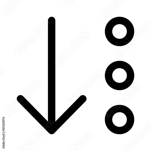 Sort item list by priority or organize files line art icon for apps and websites