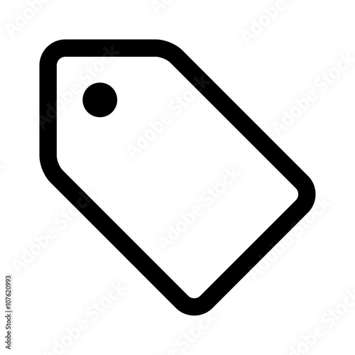 Hangtag / hang tag label line art icon for apps and websites