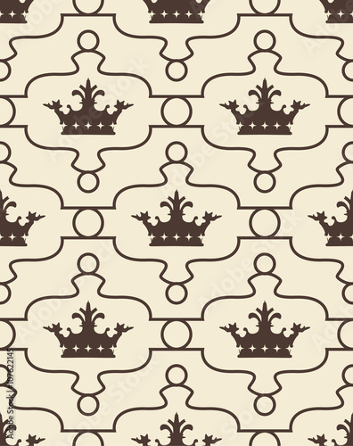 Seamless background with crowns