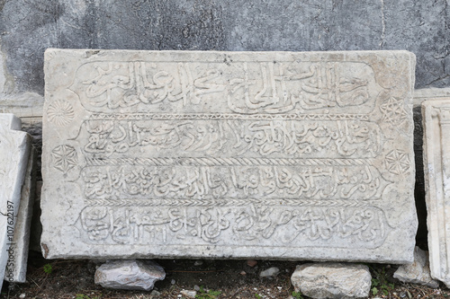 Ottoman era Carved Marble in Bodrum Castle