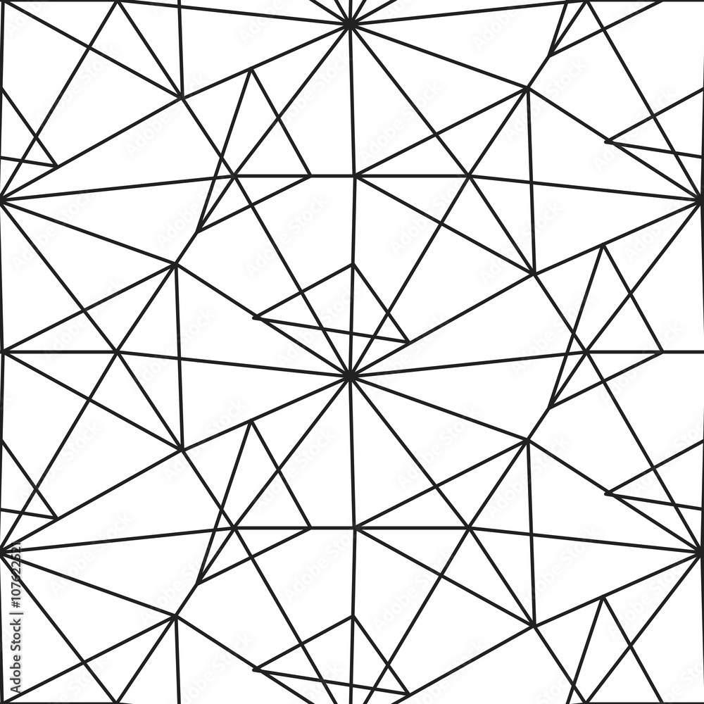 Polygonal triangle linear icon. Geometric figure. Triangular