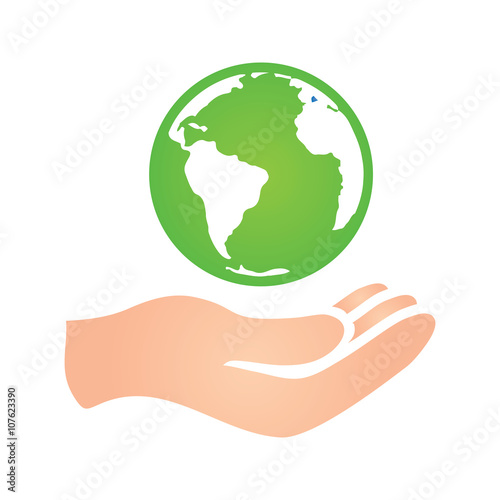 Hand Holding Earth World Fundraising Donation and Charity Icon