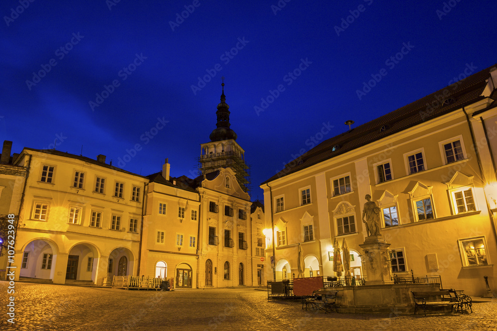 Historic Square in Mikulov in Czech Republic
