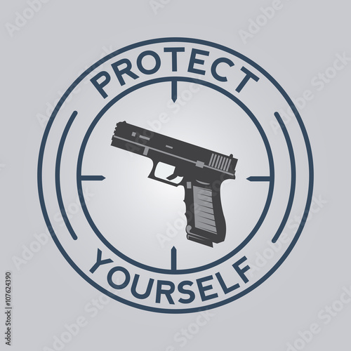 Gun icon. Gun icon art. Gun icon web.