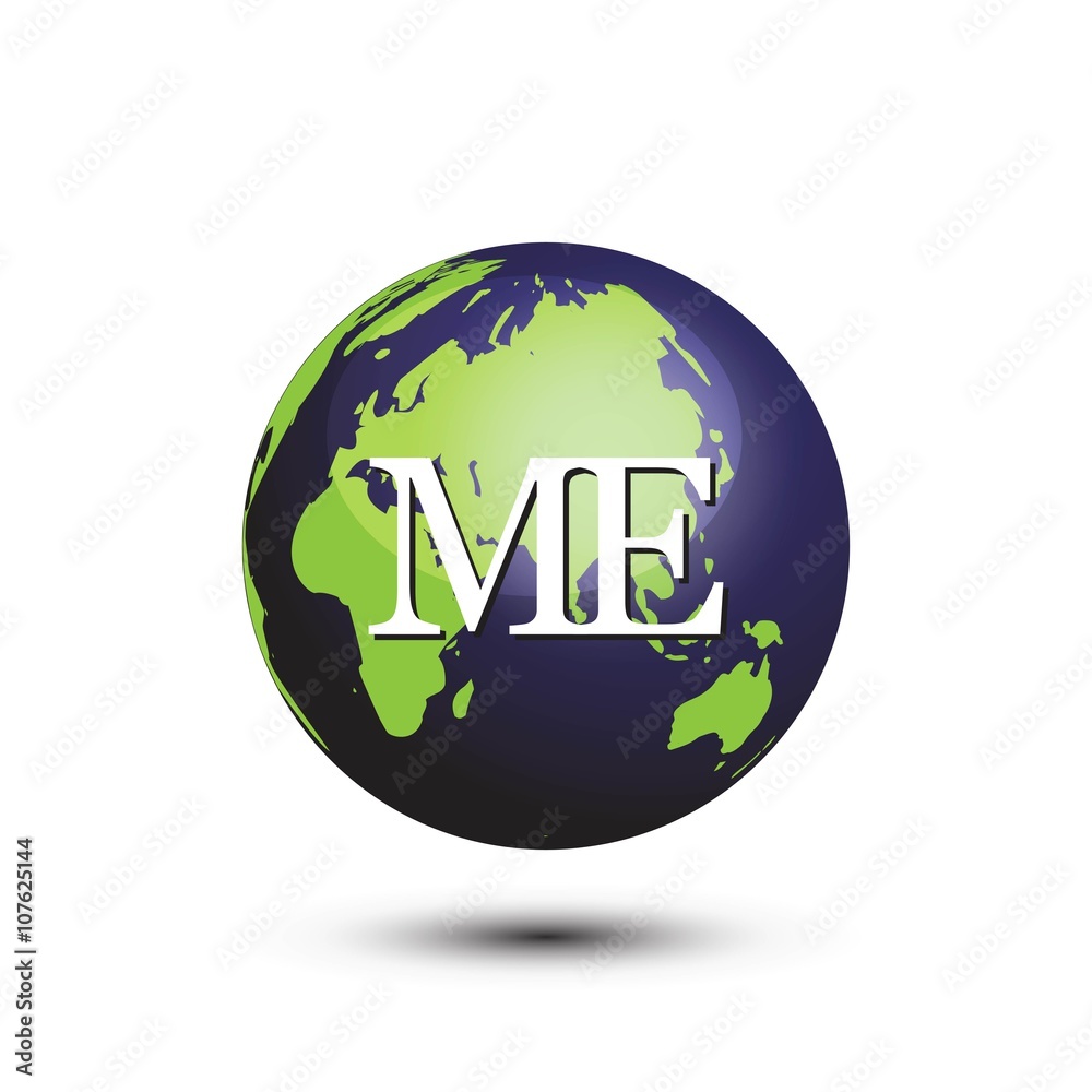 innitial letter globe logo vector innitial letter globe logo vector