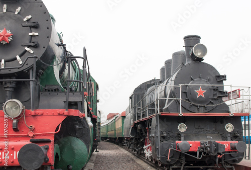 Two soviet stream locomotive