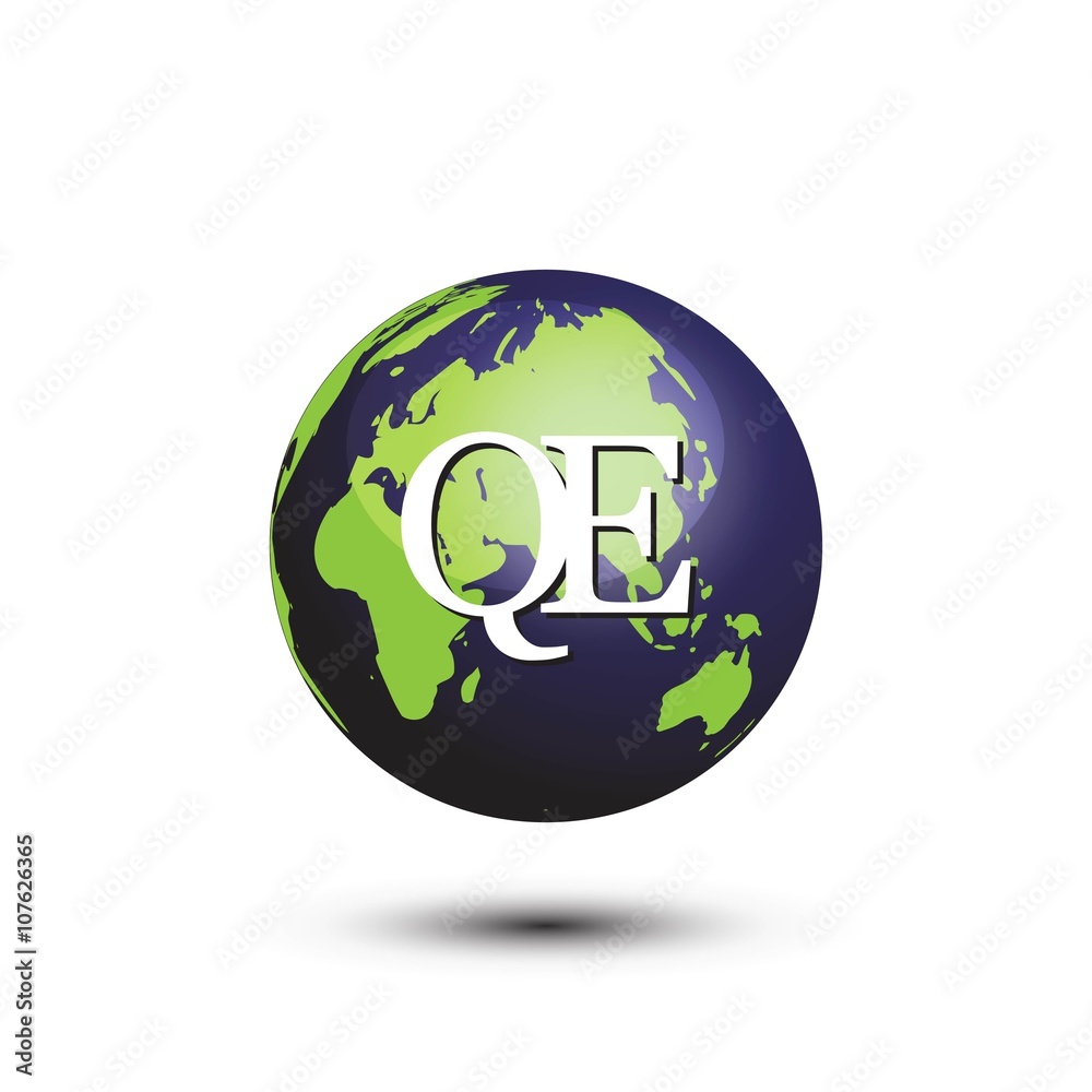 innitial letter globe logo vector