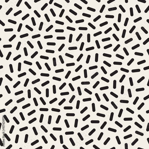 Vector Seamless Black And White Jumble Geometric Lines Memphis Pattern
