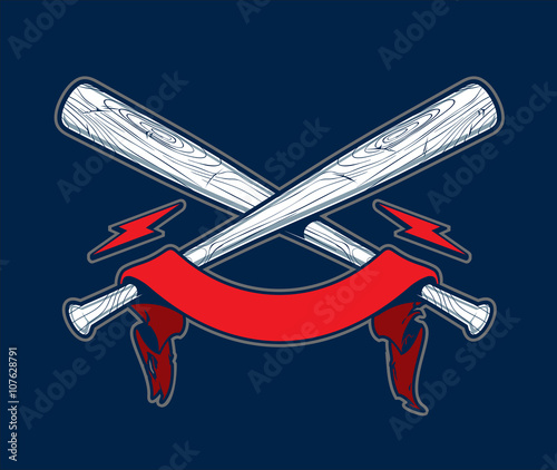 Photography baseball bats with ribbon