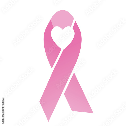 Pink heart Breast Cancer  Ribbons with Different Differing Icons in the Middle