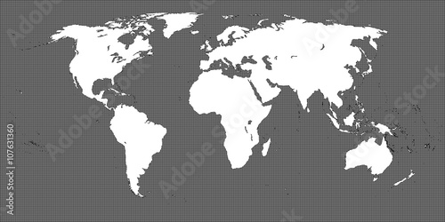 World Map Dotted Black 3 Small Dots