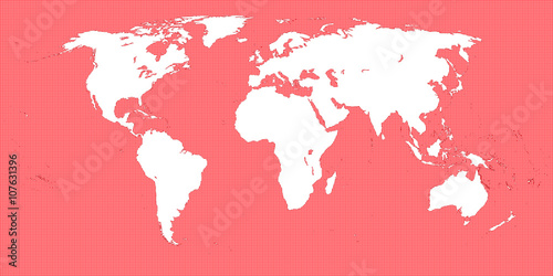 World Map Dotted Red 3 Small Dots