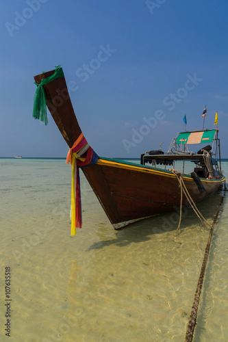 old style boat on the beach