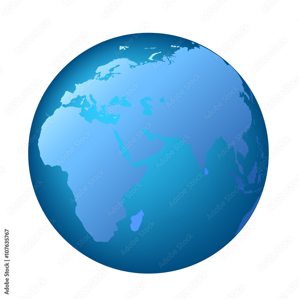 Globe with Africa, Europe and Asia Globe with Africa, Europe and Asia