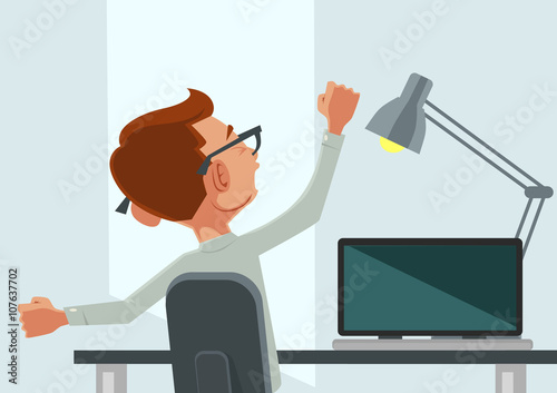Good morning. Vector flat cartoon illustration
