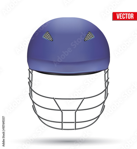 Blue Cricket Helmet Front View