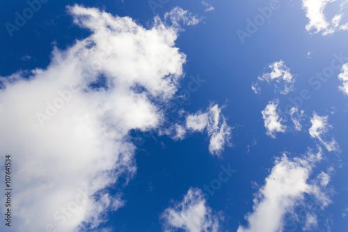 the blue sky with clouds 