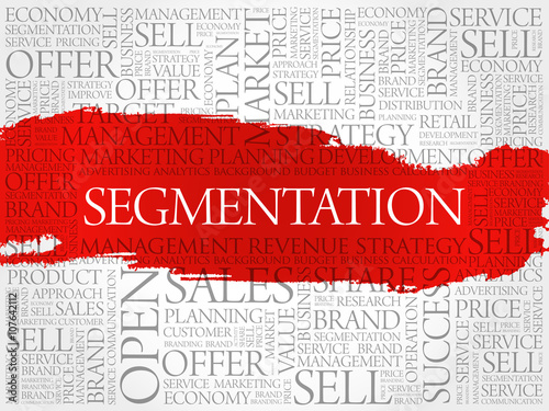 Segmentation word cloud, business concept