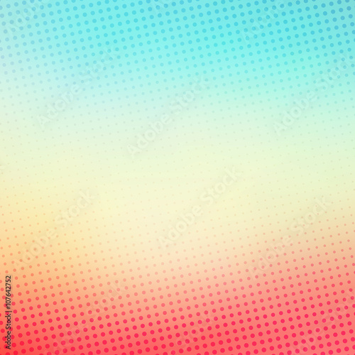 Colorful Blurred Background With Halftone Effect