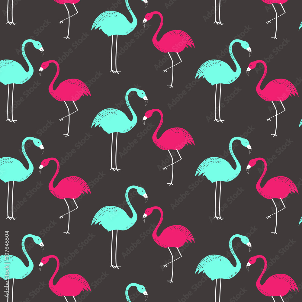 Flamingo pattern. Wallpaper design. Vector illustration. Flamingo pattern. Wallpaper design. Vector illustration.