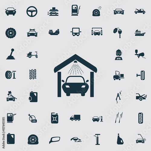 Set of forty transport and car service icons