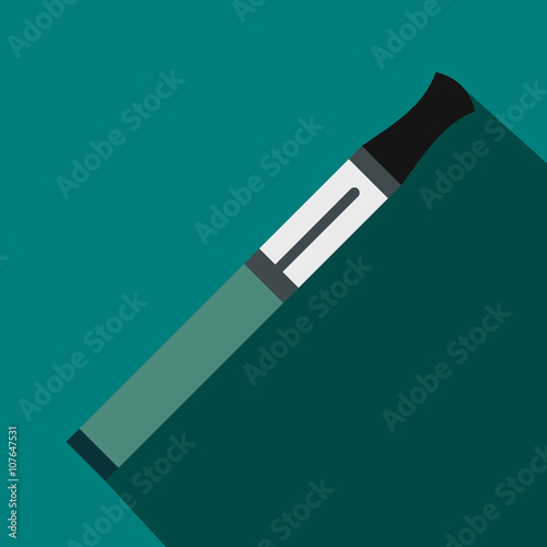 Electronic cigarette icon, flat style 