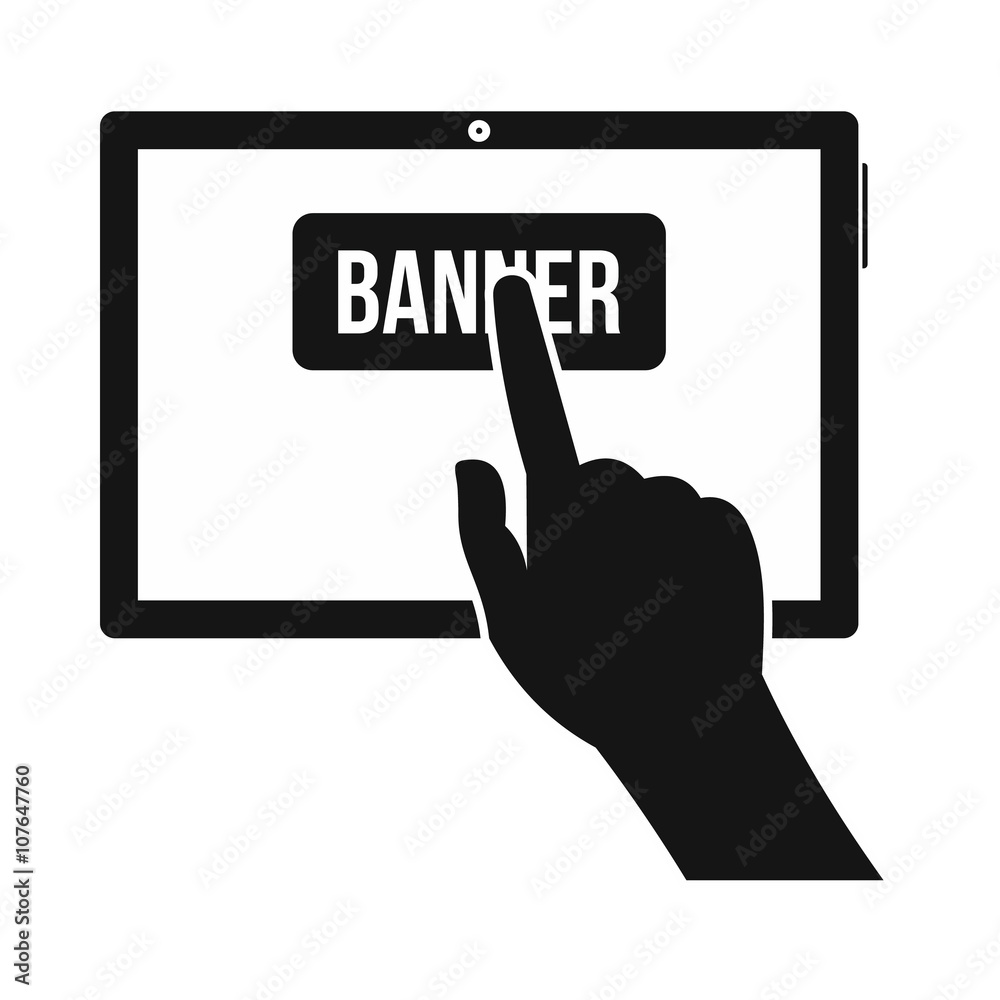 Touch screen tablet icon, simple style Touch screen tablet icon, simple style