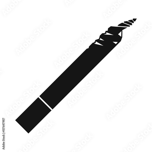 Spliff icon, black simple style
