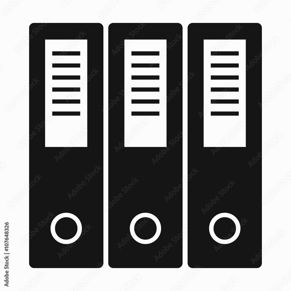 Office folders icon, simple style Office folders icon, simple style