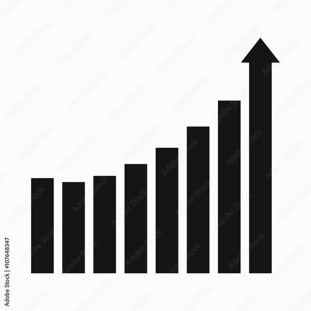 Business graph icon, simple style Business graph icon, simple style