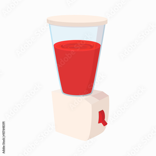 Juicing machine icon, cartoon style