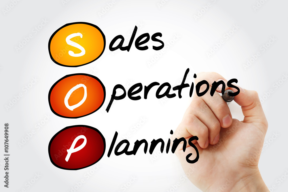 Hand writing SOP - Sales and Operations Planning with marker, acronym business concept Hand writing SOP - Sales and Operations Planning with marker, acronym business concept