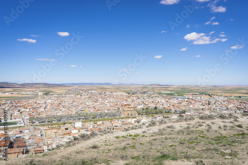 landmark, view from the medieval castle of Consuegra in the prov