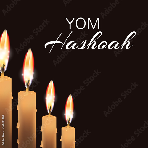 Jewish Yom HaShoah Background.