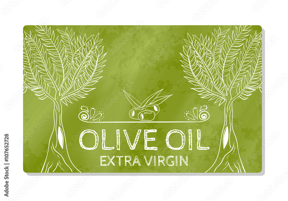 Label design for olive oil extra virgin isolated on a white background ...