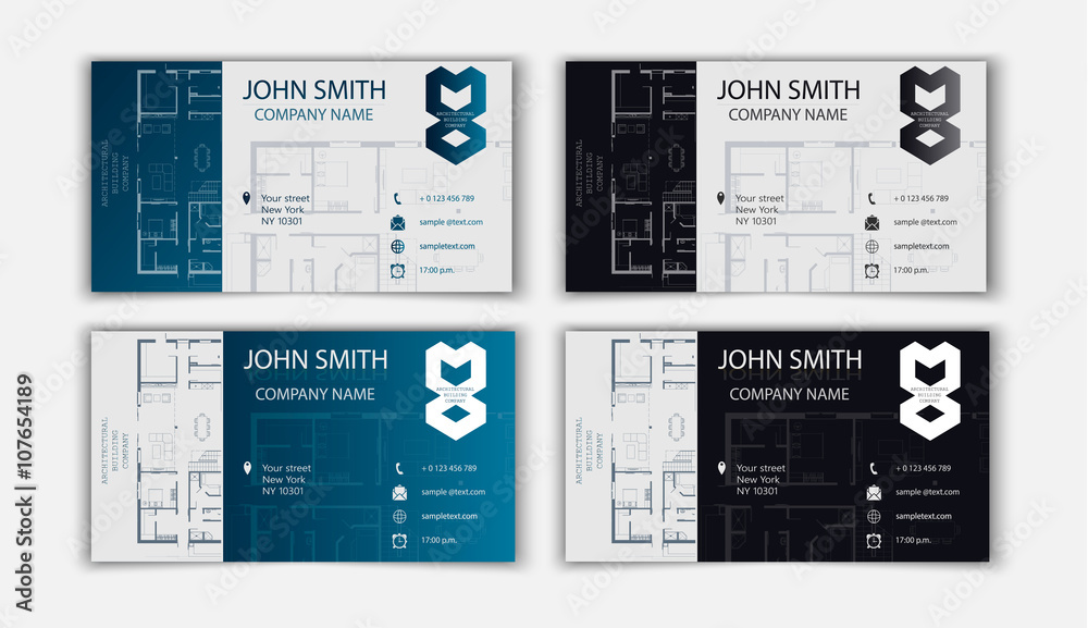 business card for an architect Stock Vector Adobe Stock