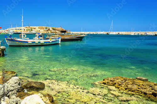 Mediterranean coast of the Crete island, Greece.
