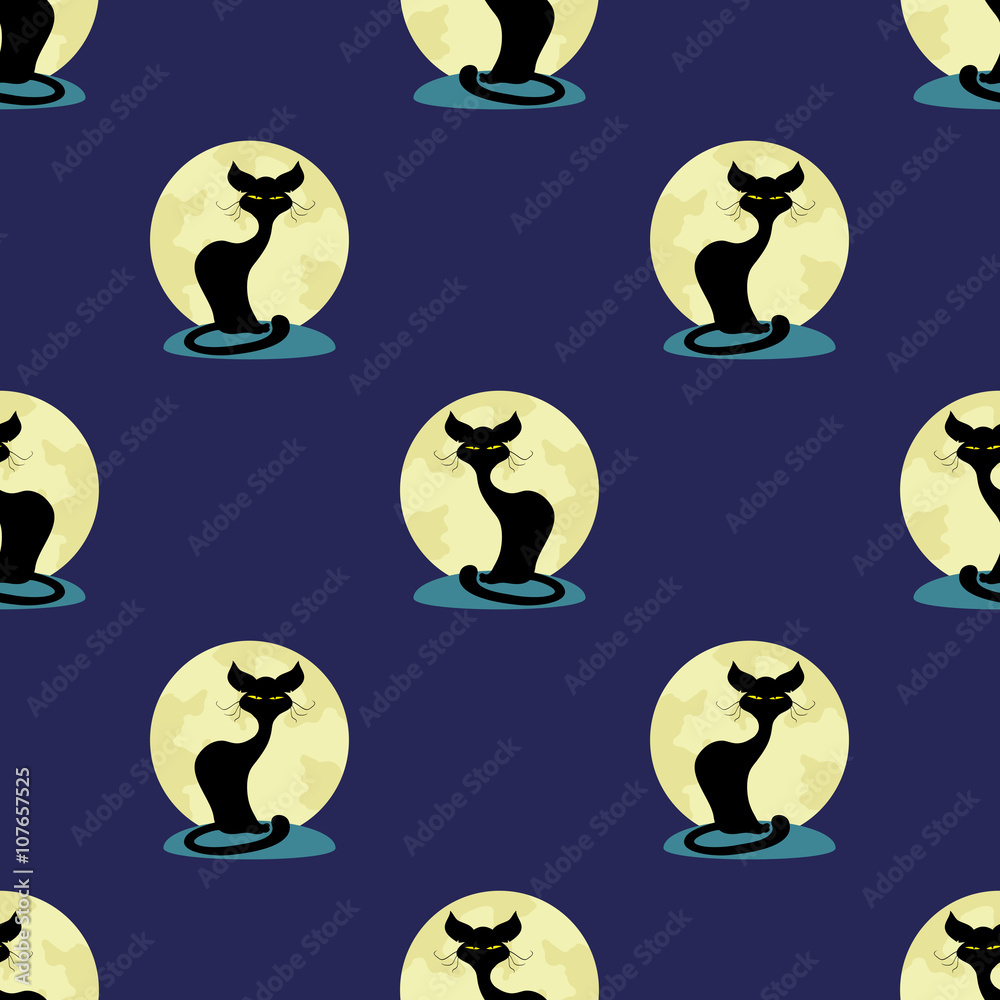 Fototapeta premium Black cat.