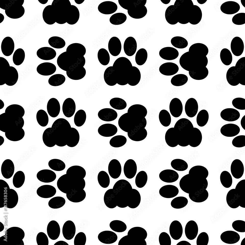 Fototapeta premium cat paw seamless