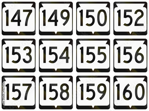 Collection of Wisconsin Route shields used in the USA photo